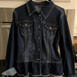 INC Ruffled Jean Denim Jacket